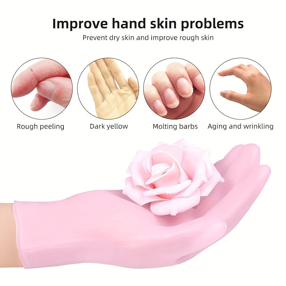 Silicone Moisturizing Gloves for Soft Skin Rejuvenation