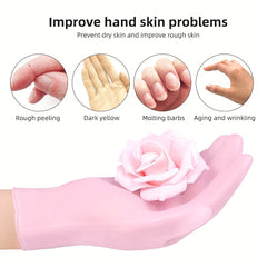 Silicone Moisturizing Gloves for Soft Skin Rejuvenation