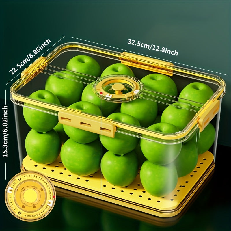 Multifunctional Kitchen Storage Container with Timekeeping and Sealed Can