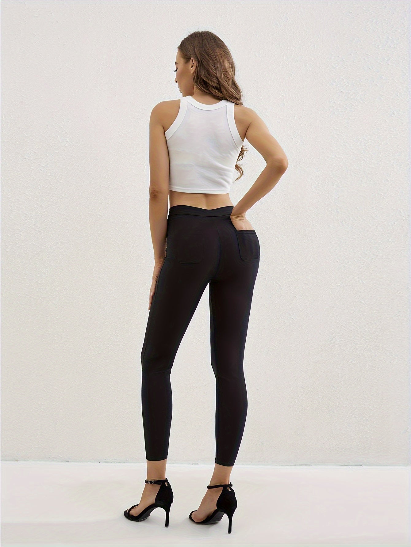 High Waist Yoga Leggings with Butt Lifting Tech for Sports Fitness