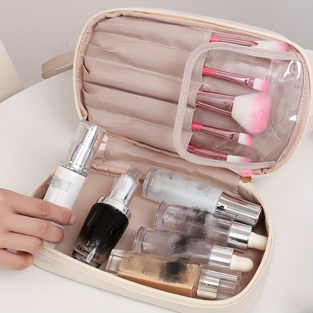 Double Layer Travel Makeup Bag Waterproof Toiletry Bag