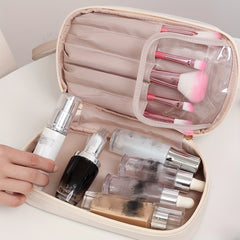 Double Layer Travel Makeup Bag Waterproof Toiletry Bag
