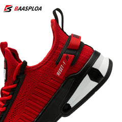 Baasploa Men's Running Shoes Breathable Trainers Sneakers