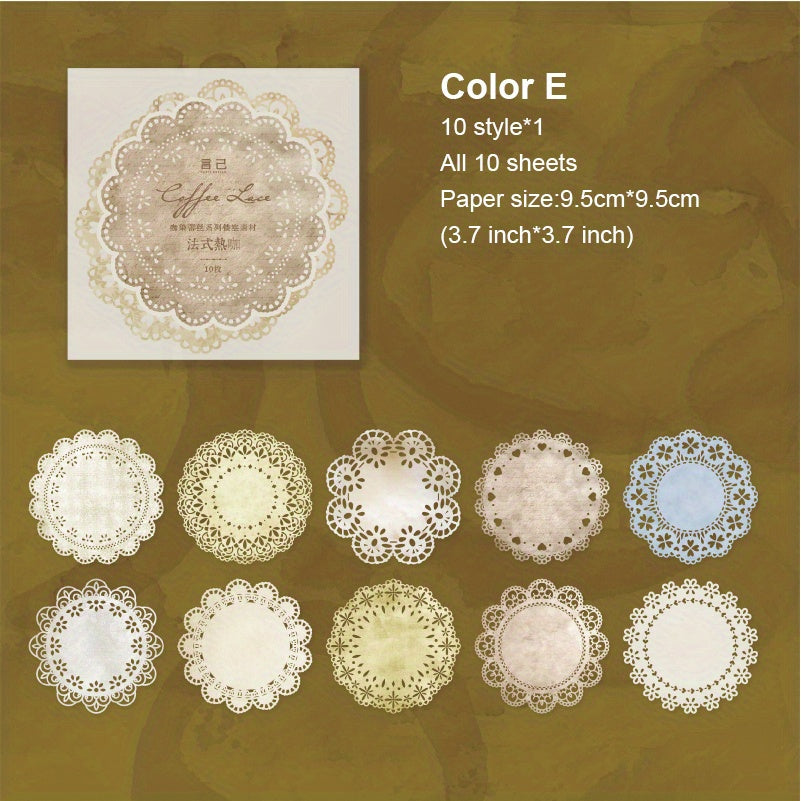 Vintage Lace Scrapbooking Supplies Flower Frame Paper DIY Junk Jou
