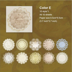 Vintage Lace Scrapbooking Supplies Flower Frame Paper DIY Junk Jou
