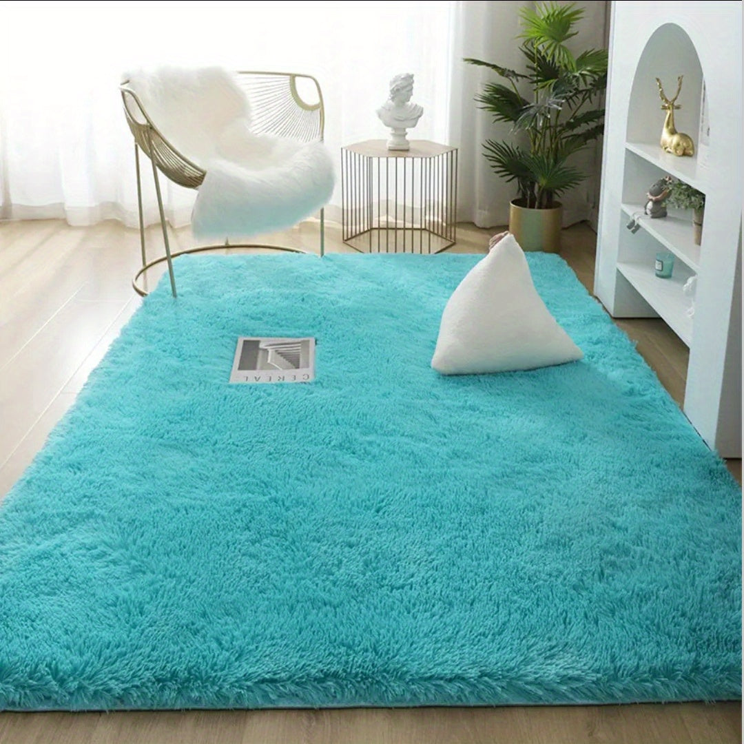 Soft Plush Rug Rectangle Shape Living Room Bedroom Carpet