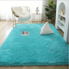 Soft Plush Rug Rectangle Shape Living Room Bedroom Carpet