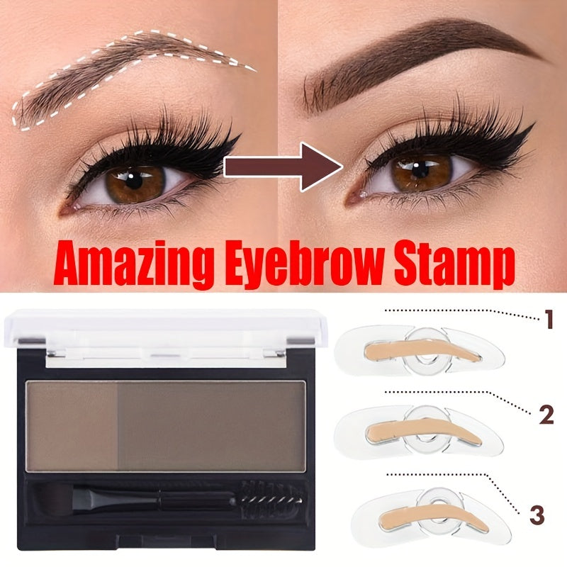 Waterproof Eyebrow Powder with Stamp and Brush