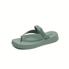 Women's Platform Flip Flops Open Toe Casual Slippers