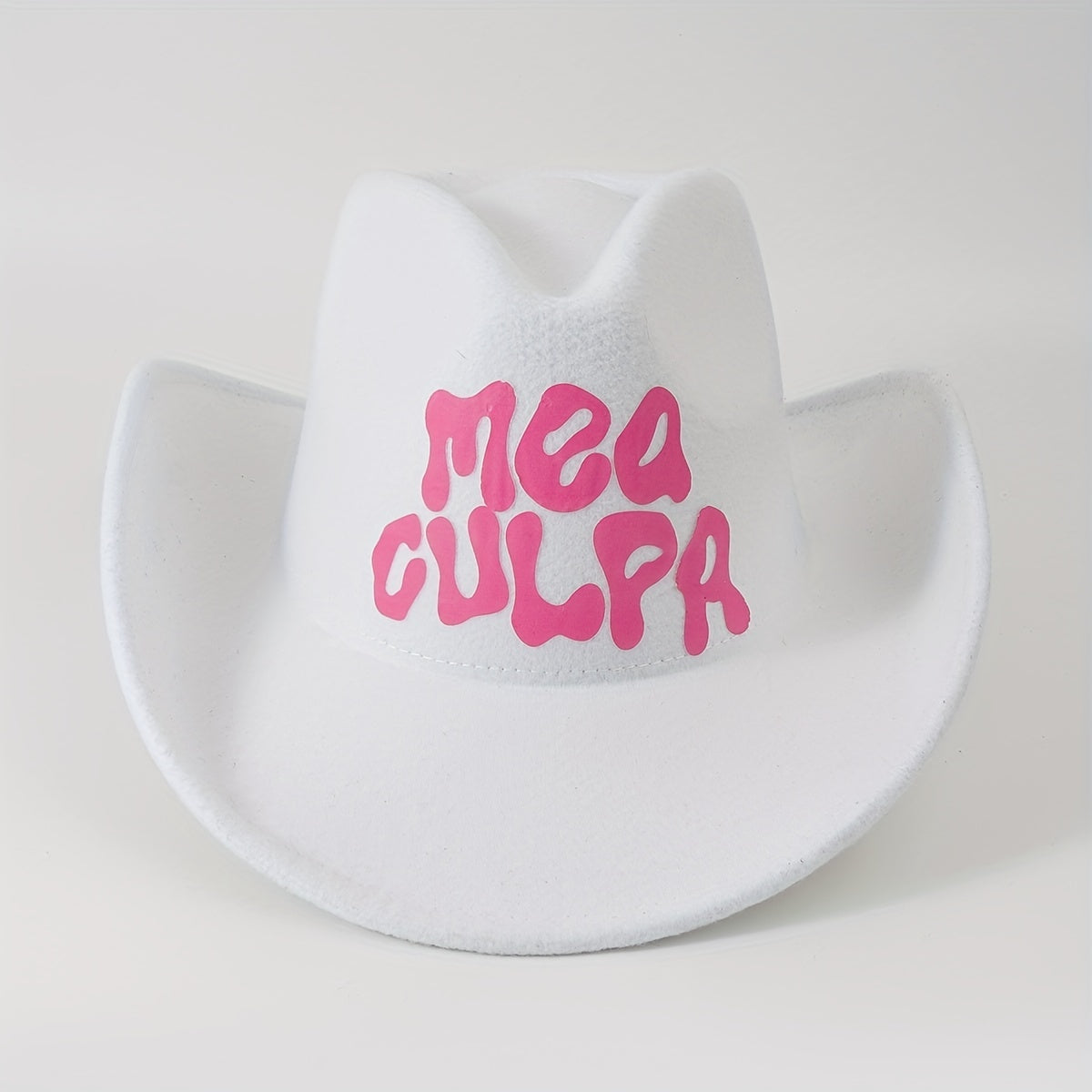 Y2K Cowboy Hat Solid Western Jazz Fedora Cap Rolled Brim Sun Hats
