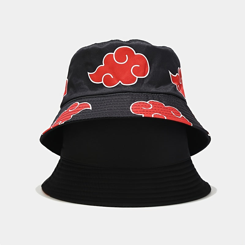 Reversible Cloud Print Sun Bucket Hat