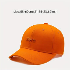 Zero Embroidery Baseball Cap Unisex Dad Hat Outdoor Sun Hat