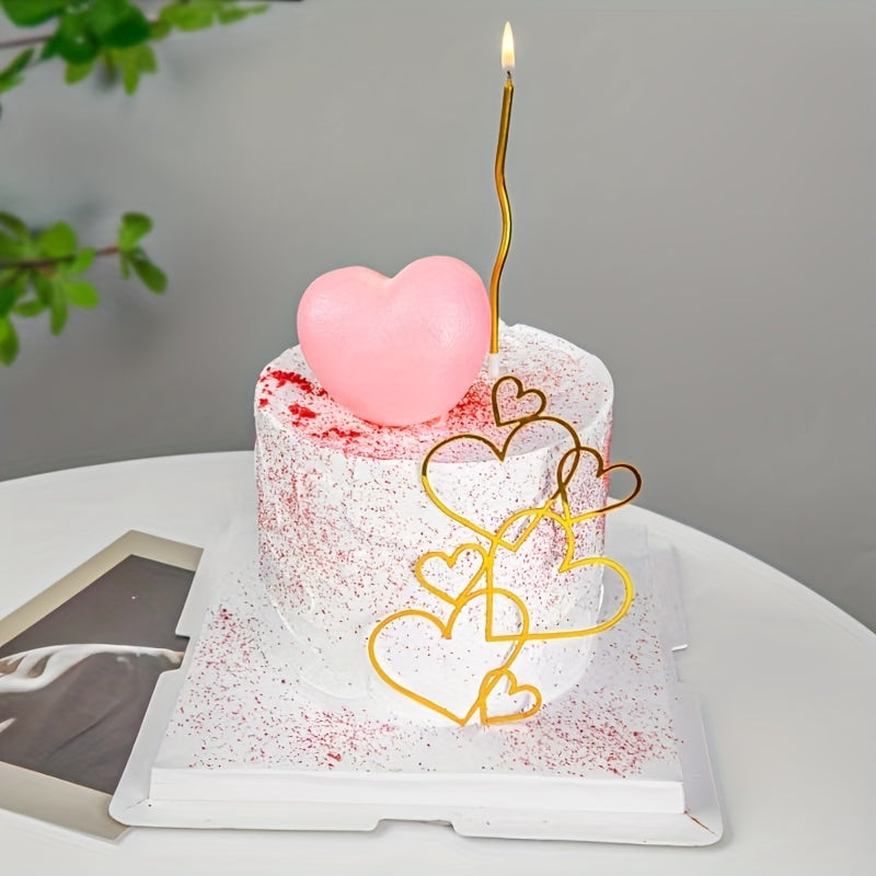 Heart Acrylic Cake Topper for Mother's Day & Anniversaries