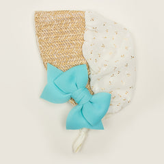 Baby Lace Breathable Sun Hat Summer Princess Hat Knitted Straw Hat