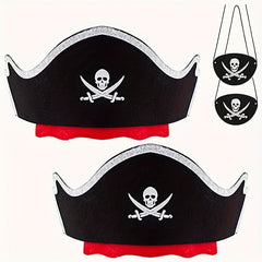 Halloween Pirate Hat Eye Mask Set