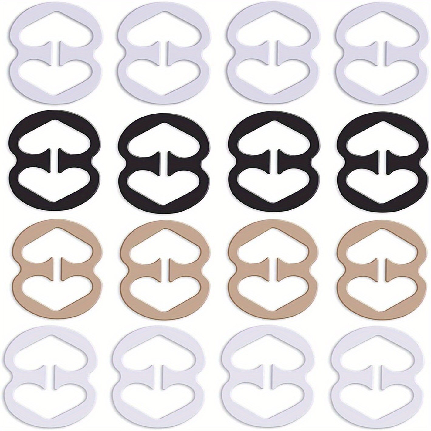 16 Pcs Invisible Bra Strap Clips Non Slip Buckles for Braless Look