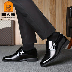 LAORENTOU Men's Slip On Formal Shoes Wear resistant Non Slip Smart Casual Shoes