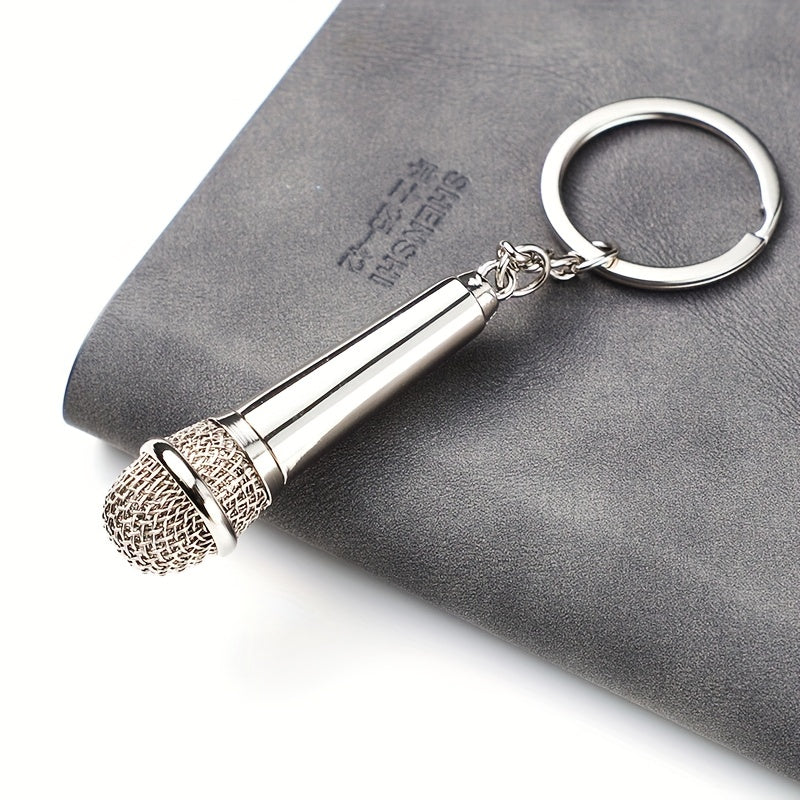 Microphone Keychain for Women - Car Key Holder and Bag Accessory