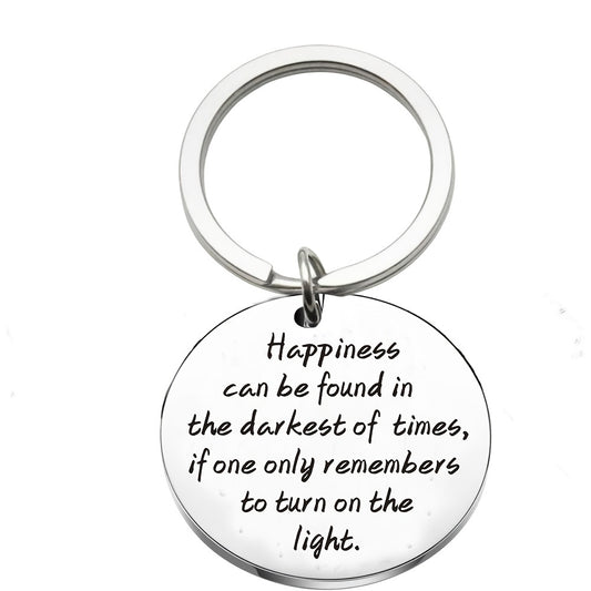 Cheerful Saying Key Chain Stainless Steel Kaychain Perfect Halloween Gift