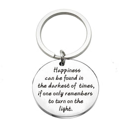 Cheerful Saying Key Chain Stainless Steel Kaychain Perfect Halloween Gift