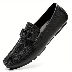Men's Crocodile Pattern Horsebit Loafers Smart Casual Shoes