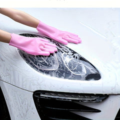 Kitchen Silicone Dishwashing Gloves Waterproof Insulation Magic Gloves