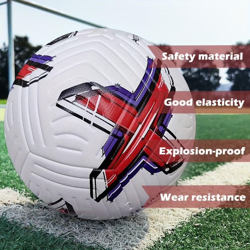 Classic No 5 Faux Leather Soccer Ball High Elastic Soccer Ball