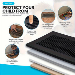 2pcs Silicone Proof Floor Vent Cover Prevents Items & Creepy Crawlies