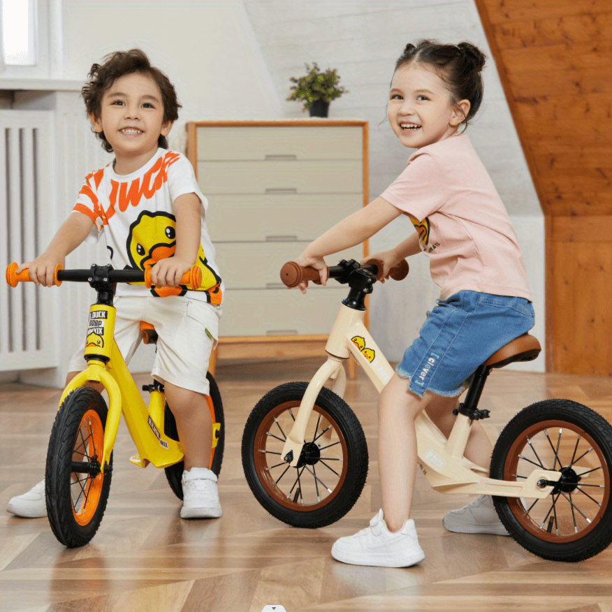 Little Yellow Duck Balance Bike for Ages 1-6 No Pedal Sliding Learning Bike