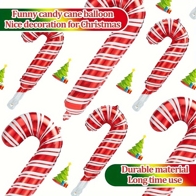 30pcs Christmas Candy Cane Foil Balloons Xmas Party Decoration