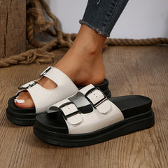 Women's Platform Slide Sandals Non slip Summer Slippers