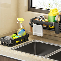 Stainless Steel Kitchen Cleaning Supplies Storage Rack
