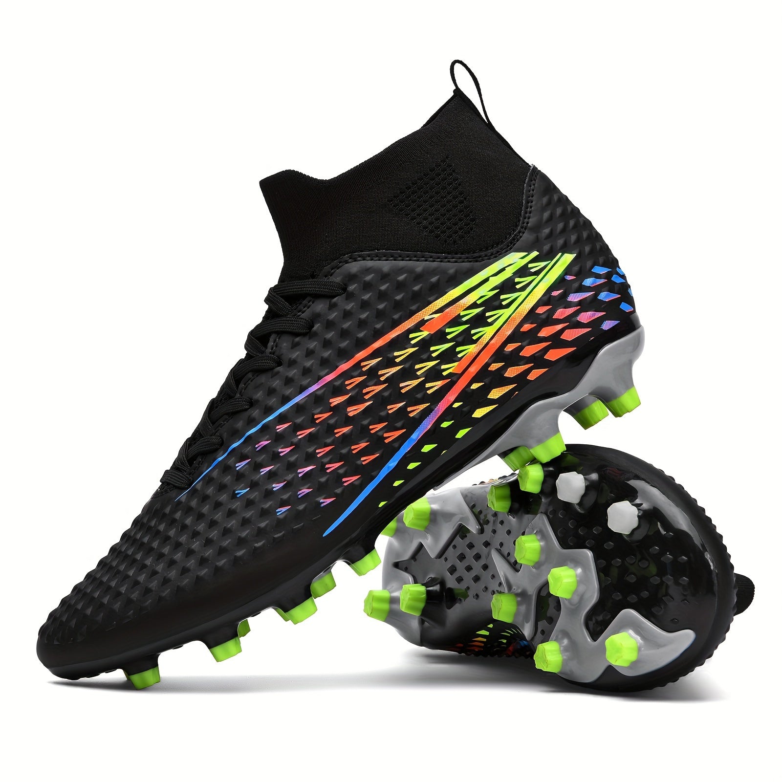 Boys High Top Non Slip Football Cleat Spikes Outdoor Soccer Cleats