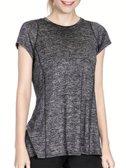 Quick Dry Sports T-shirt Round Neck Running Top