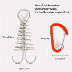 Octopus Deck Nail & Carabiner Adjustable Anchor Pegs for Camping Tent