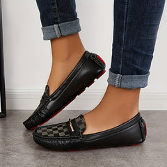 Women's Round Toe Flat Loafers Lightweight Non Slip Shoes