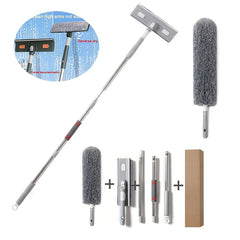 4 in 1 Glass Cleaning Brush Set Telescopic Pole - Perfect for Windows