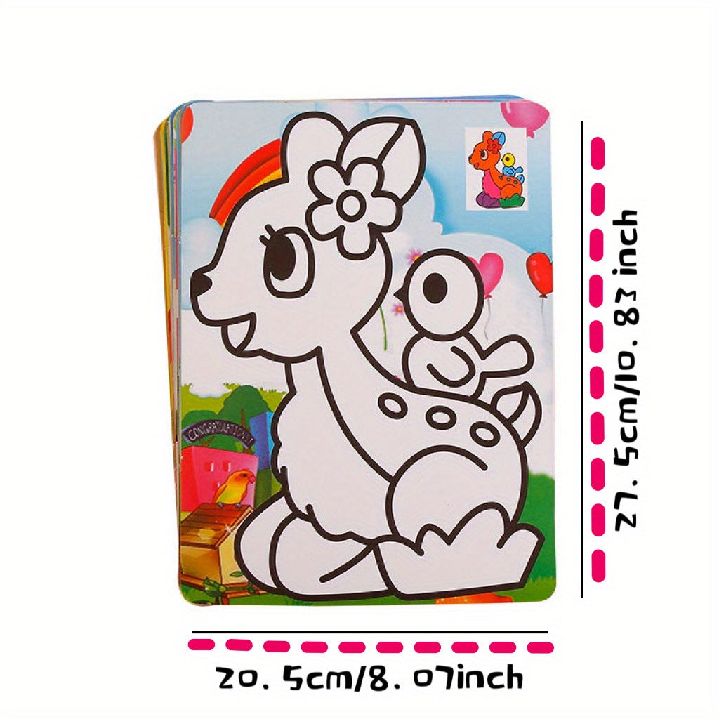 Kids Sand Art Craft Kit with Colored Sand & 10 Painting Cards
