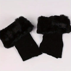Feather Knitted Short Boots Socks Warm Boot Cuffs Leg Warmers
