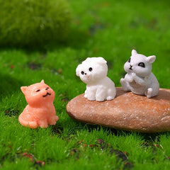 7pcs Mini Animal Series Micro Landscape Resin Ornaments