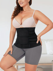 2 Pack Plus Size Sports Shapewear Set Women's Plus Tummy Control Waist Belt