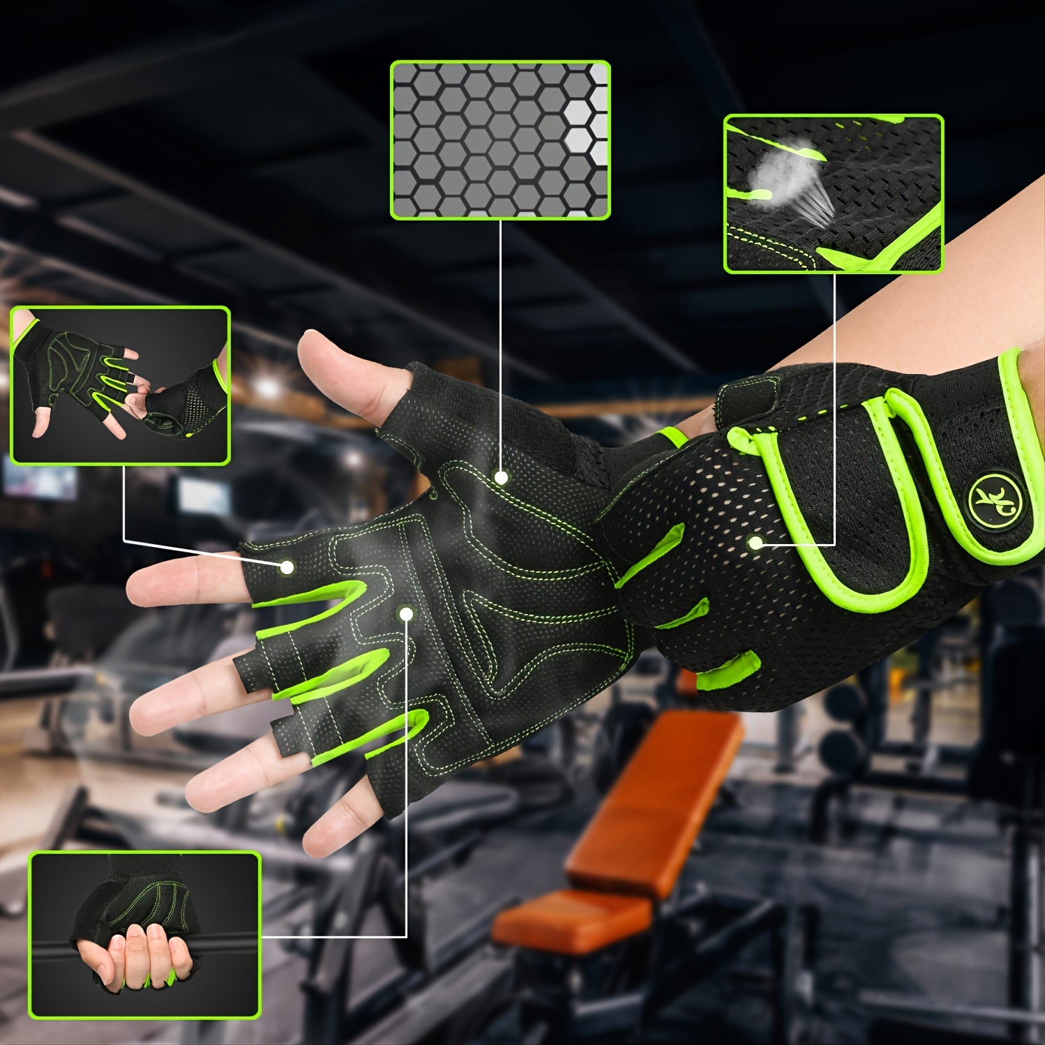 MOREOK Gym Workout Gloves for Gym & Outdoors