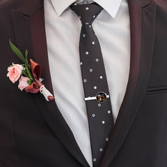 Personalized Memorial Tie Clips Set of 2 with Photo Logo