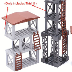 4pcs Building Block Fence Wall Set for Kids DIY Animal Scene Play