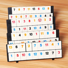 Rummy Tile Board Game with Racks in Travel Bag