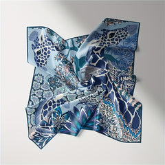 Cartoon Giraffe Print Bandana Boho Animal Pattern Square Scarf
