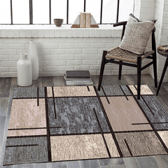 Fluffy Faux Wool Area Rug Retro Contemporary Large Carpet For Living Room Bedroo