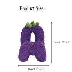 Plush Eggplant Toy Cell Phone Holder Expression Doll Decor