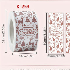120pcs Golden Rose Stickers Christmas Gift Card Seal Label Navidad