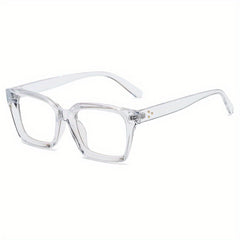 Square Frame Anti Light Clear Lens Glasses Minimalist Eyewear